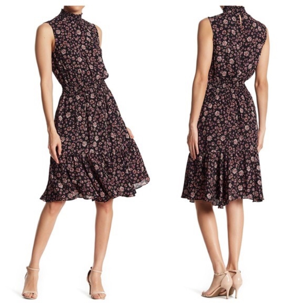 Nanette Lepore Floral-Print Smocked-Waist Dress